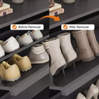 Meuble à chaussures à abattant horizontal noir/gris – 24 paires