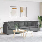 Canapé modulable en tissu gris foncé, 3 places