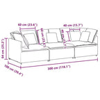 Canapé modulable en tissu gris foncé, 3 places