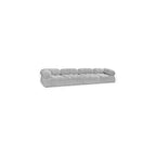 Canapé modulable 1 place en tissu bouclé gris