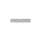 Canapé modulable 1 place en tissu bouclé gris