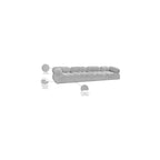 Canapé modulable 1 place en tissu bouclé gris