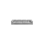 Canapé modulable 1 place en tissu bouclé gris