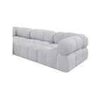 Canapé modulable 1 place en tissu bouclé gris