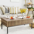 Table basse relevable marron, 109 cm, 1 personne