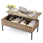 Table basse relevable marron, 109 cm, 1 personne