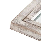 Miroir sur pied arque marron/blanc, cadre quadrillé, à fixer au mur, 180x80cm, 1 personne