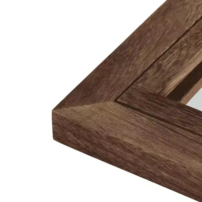 Miroir sur pied arque marron/blanc, cadre quadrillé, à fixer au mur, 180x80cm, 1 personne