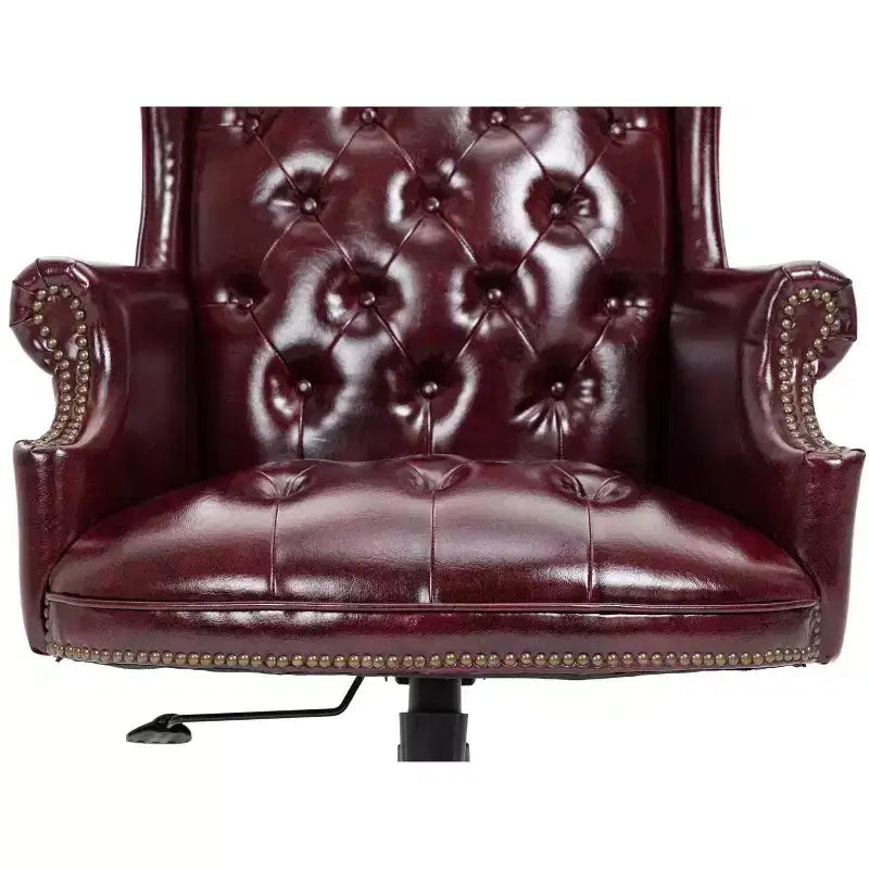 Chaise de bureau croisée noire/marron/marron foncé avec accoudoir, similicuir, 1 personne