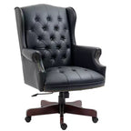 Chaise de bureau croisée noire/marron/marron foncé avec accoudoir, similicuir, 1 personne