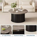 Table basse ronde gris/rétro, style milieu de siècle, piètement en métal, 2 places