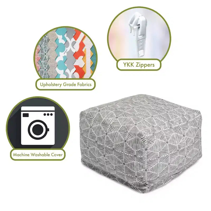 Pouf ottoman carré, une place