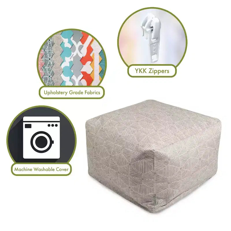 Pouf ottoman carré, une place