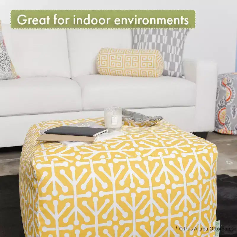 Pouf ottoman carré, une place