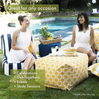 Pouf ottoman carré, une place