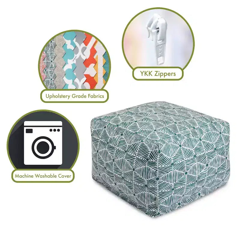 Pouf ottoman carré, une place