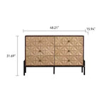 Bahut scandinave moderne en bois naturel et noir