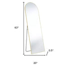 Miroir plein pied arche en métal doré – Autonome et mural