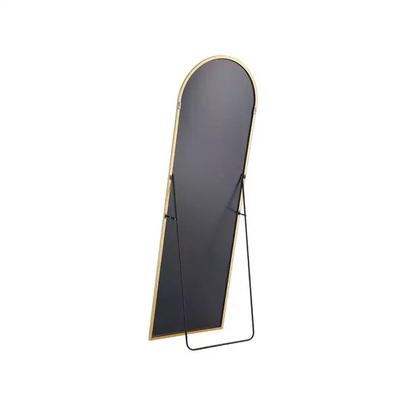 Miroir plein pied arche en métal doré – Autonome et mural