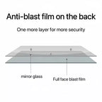 Miroir de salle de bain LED en aluminium argenté de 48 po, simple, anti-buée, 3 températures de couleur