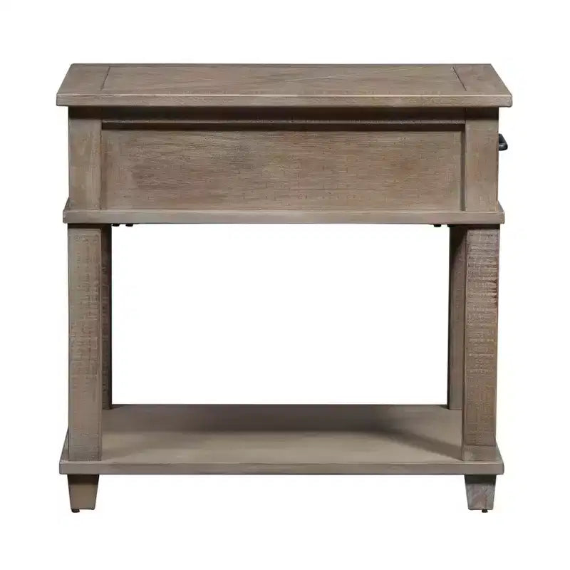 Table d'appoint rectangulaire marron, pièce unique