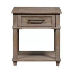 Table d'appoint rectangulaire marron, pièce unique