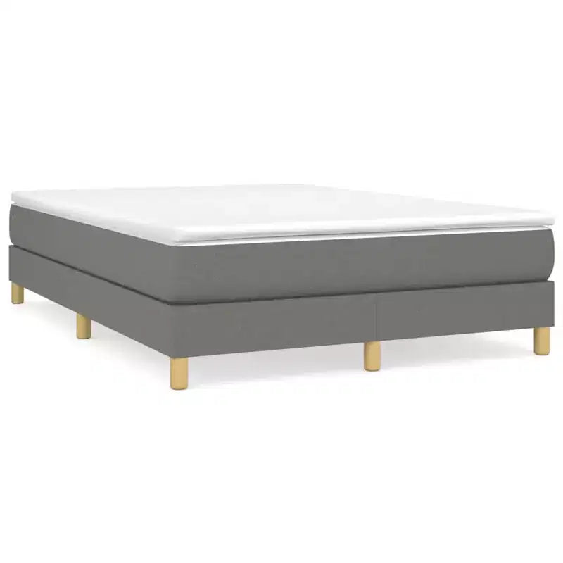Cadre de lit Queen en tissu gris foncé, 2 places