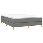 Cadre de lit Queen en tissu gris foncé, 2 places