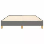 Cadre de lit Queen en tissu gris foncé, 2 places