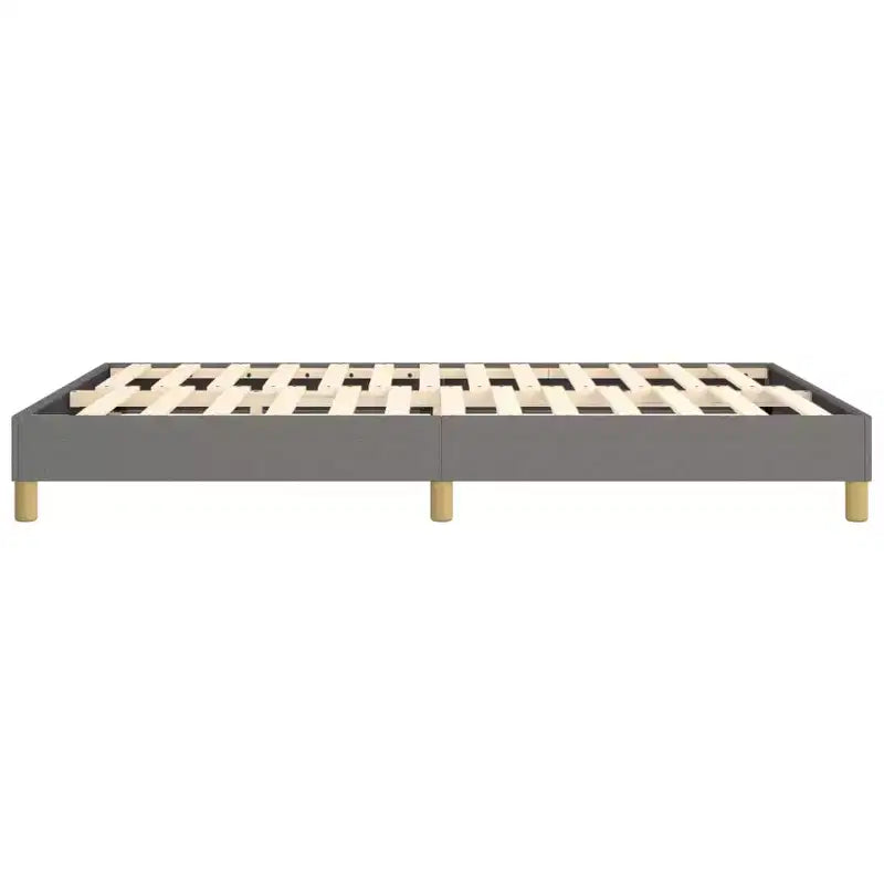 Cadre de lit Queen en tissu gris foncé, 2 places