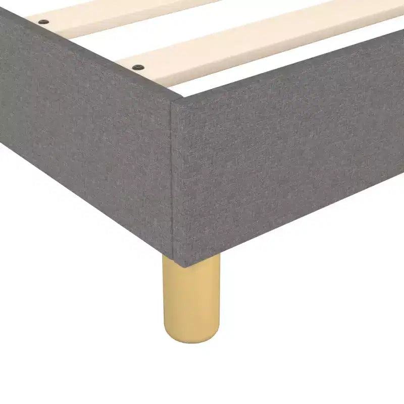 Cadre de lit Queen en tissu gris foncé, 2 places
