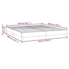 Cadre de lit Queen en tissu gris foncé, 2 places