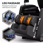 Fauteuil inclinable de massage en L noir, un place
