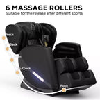 Fauteuil inclinable de massage en L noir, un place