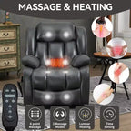 Fauteuil inclinable releveur électrique en similicuir gris, une place