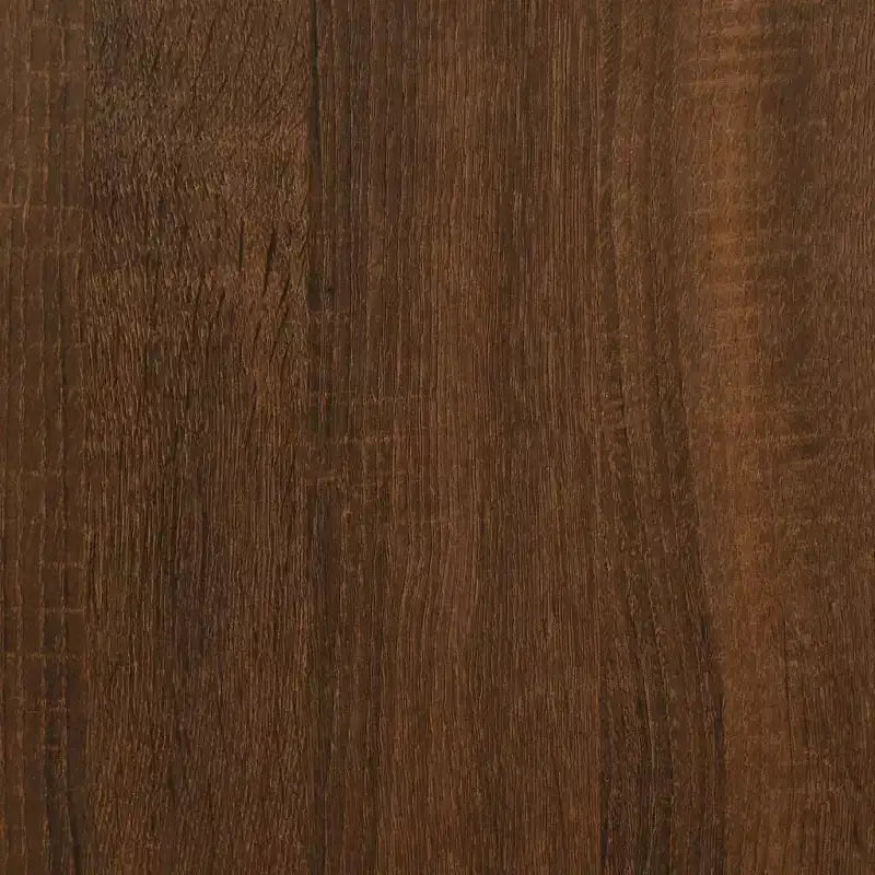 Table basse carrée – Chêne noir / Chêne brun / Chêne fumé, MDF et pieds en métal