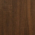 Table basse carrée – Chêne noir / Chêne brun / Chêne fumé, MDF et pieds en métal