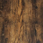 Table basse carrée – Chêne noir / Chêne brun / Chêne fumé, MDF et pieds en métal