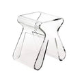 Tabouret et porte-revues Magino Transparent : Acrylique incassable, aucun assemblage requis