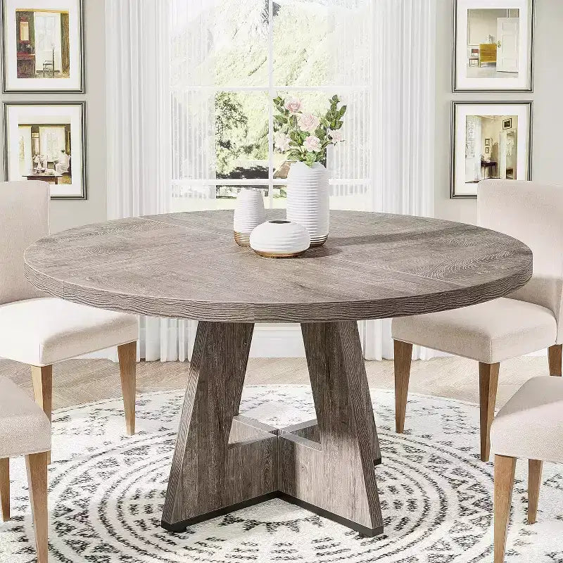 Table à manger ronde de 120 cm pour 4 personnes