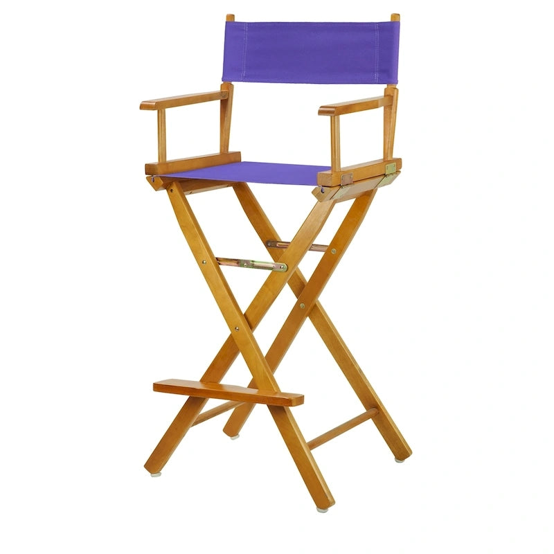Chaise de réalisateur en chêne miel 30 pouces