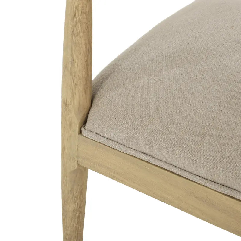 Chaises de salle à manger Cortina en tissu et en hévéa (lot de 2) de Christopher Knight Home