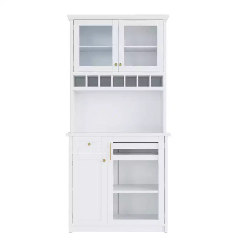 Armoire de cuisine haute (75 po) avec portes vitrées
