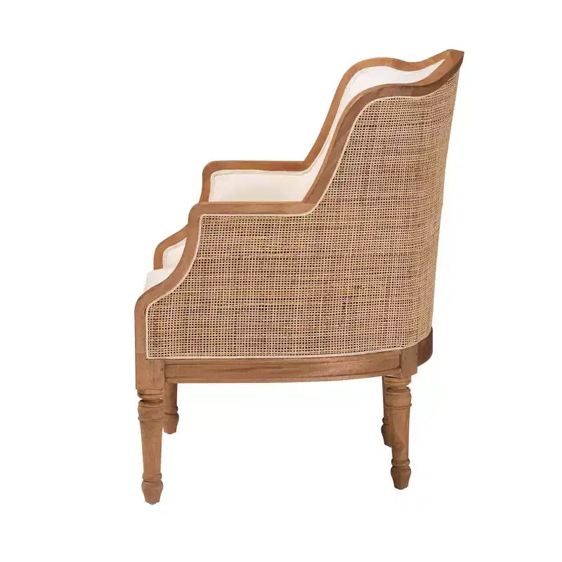 Fauteuil d'appoint en tissu et bois Elizette de Bali & Pari
