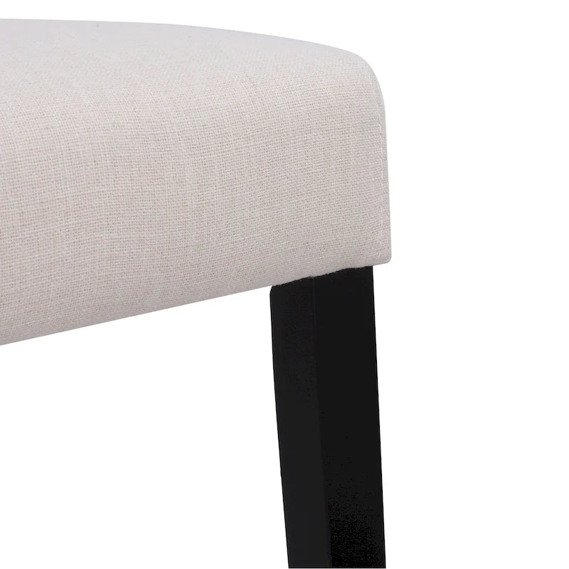 Chaise de salle à manger Grandview en tissu de lin capitonné - 38,6