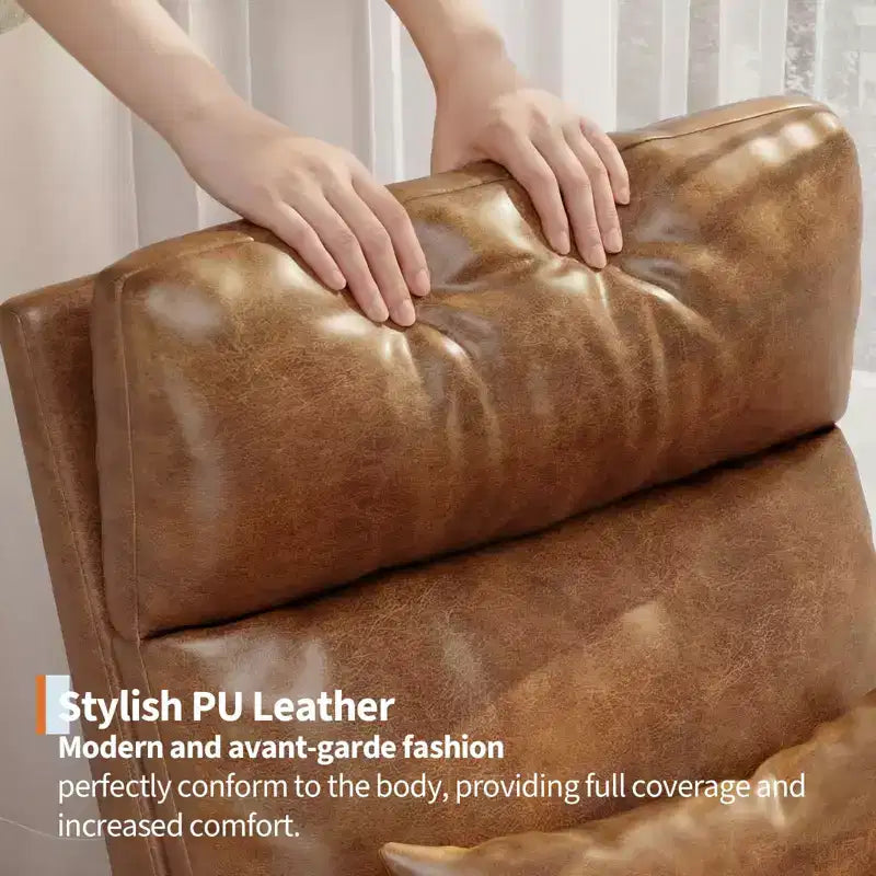 Fauteuil à bascule moderne avec oreiller et poches latérales, pour salon, chambre à coucher