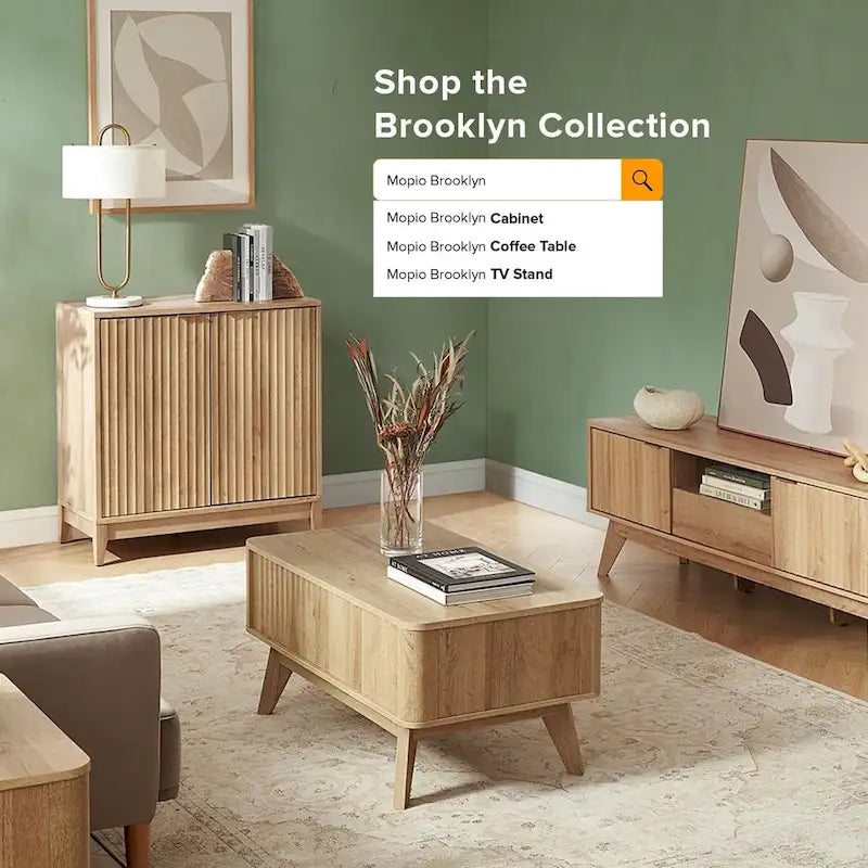 Meuble de rangement Mopio Brooklyn, armoire d'appoint d'entrée de ferme moderne, buffet, crédence