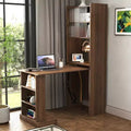 Table d'étude pliante moderne en bois GDFStudio Sinclair 36 avec rangement