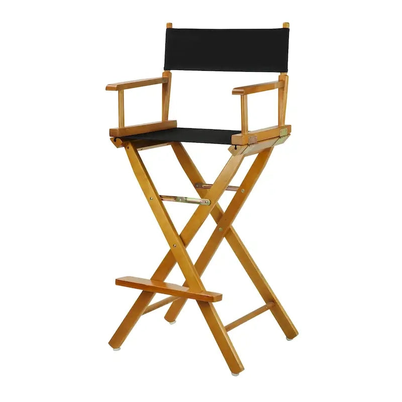 Chaise de réalisateur en chêne miel 30 pouces
