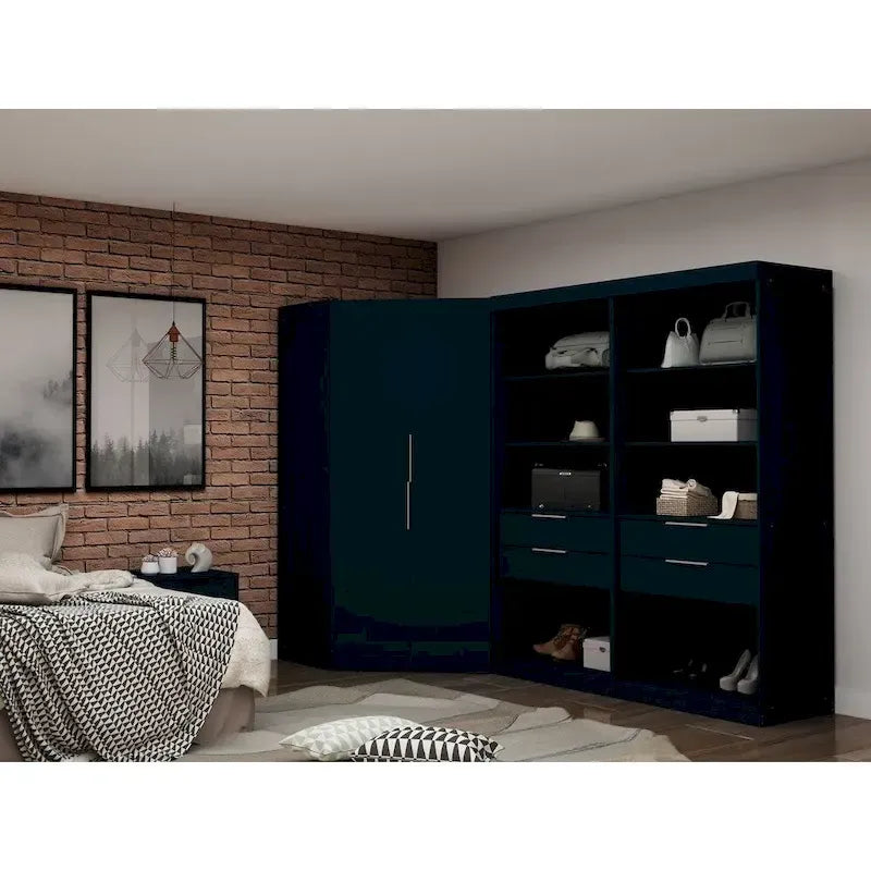 Mulberry 2.0 Semi-ouvert 3 sections Moderne 4 tiroirs Armoire d'angle Ensemble de 3